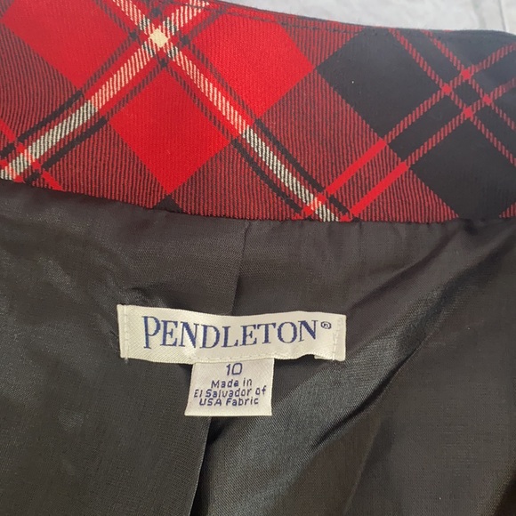 Pendleton virgin wool plaid red zip jacket - Picture 9 of 13